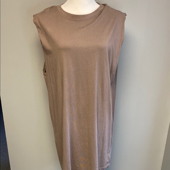 H&M Tan Sleeveless Mini Dress Relaxed Fit - Picture 3 of 10
